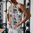 thumbnail image 5 of Gaeub Dog Print Men's Workout Tank Top , Casual Soft Sleeveless Gym Muscle Shirts, Bodybuilding Tee-Large, 5 of 7