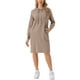 thumbnail image 1 of INSPIRAR CHIC Sudadera Casual para Mujeres con Capucha de Manga Larga Vestido Midi con Bolsillos XL Verde Oliva, 1 of 6