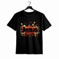 thumbnail image 1 of Camiseta moderna de talla grande para mujer con diseño de salpicaduras de pintura vibrante y patrón geométrico., 1 of 6