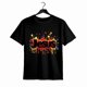 thumbnail image 1 of Camiseta moderna de talla grande para mujer con diseño de salpicaduras de pintura vibrante y patrón geométrico., 1 of 6