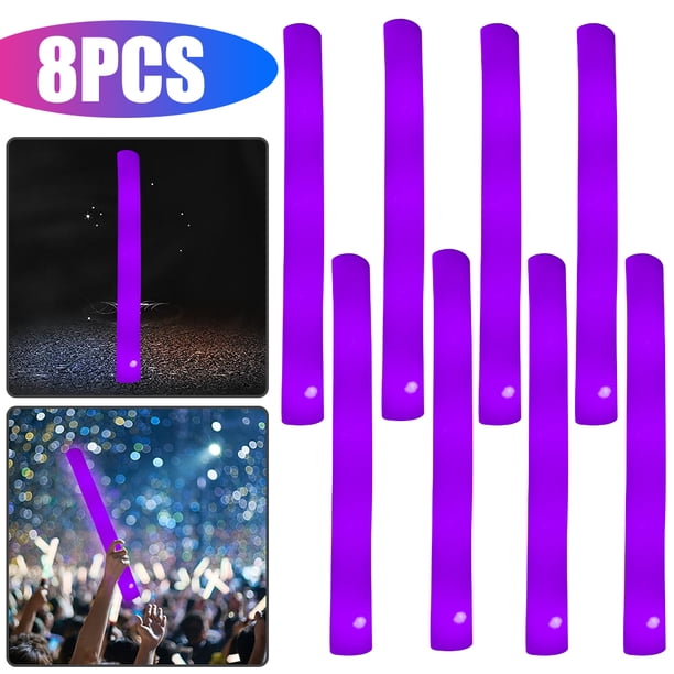 Barra LED Tubo Intermitente Esponja Suministros para Fiestas Bodas Y Festivales () Púrpura