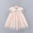 thumbnail image 1 of Vedolay Little Girl Dresses Flower Girl's Wedding Dress Lace Sleeveless Tulle Summer Vintage Dresses,Pink 18-24 Months, 1 of 5