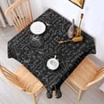 thumbnail image 2 of Math Equations Geometry Shapes Black Pattern Square Tablecloth,Waterproof Square Table Cover,Wipeable Spillproof Washable Table Cover for Home Kitchen Party Decor 42"X42"(107x107cm), 2 of 6