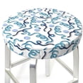 thumbnail image 3 of Fotbe Hand Drawn Snake Stool Covers Round,Waterproof Round Bar Stool Covers Bar Chair Covers Washable Stool Cushion Slipcover for 12-14 Inch Chair-12 inch, 3 of 7
