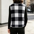 thumbnail image 5 of Cmfcve Women's Plus Size Plaid Fleece Vest Button Down Sleeveless Warm Jackets Fall Winter Casual Outerwear, 5 of 6