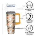 thumbnail image 3 of 30 Oz Halloween Tumbler with Handle and Straw, Ghost Cat Travel Cup Insulated Stainless Steel Tumbler, Ghost Halloween Gifts for Women Adults Teenagers, 3 of 5