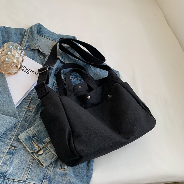 Canvas Crossbody Bags All-match Lady Shoulder Handbag Simple for Female Shopping