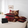 thumbnail image 5 of Homewish 3D Couple Lion Bedding Comforter Set for Lover, Valentine's Day Rose King Bedding Sets, Romantic Anniversary Reversible Bed Sheets, Luxury Bedroom Decor, 5 of 7