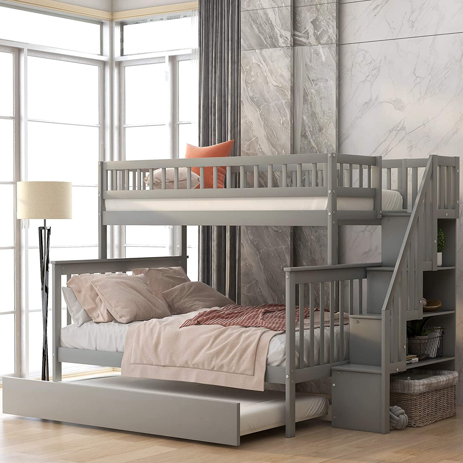 Piscis Bunk Bed Beds Twin Over, Bunk Beds Twin Over Full With Trundle And Stairs