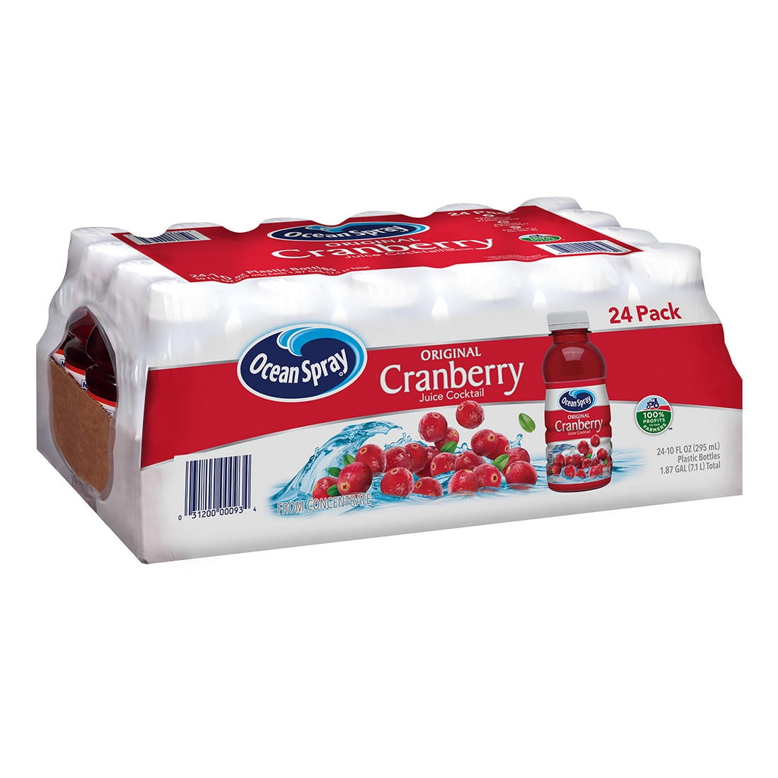 Ocean Spray GRR22002661 Cranberry Juice Cocktail, Cranberry, 10 oz Bottle - 24 Count
