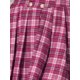 thumbnail image 5 of Falda de cuadros vintage Inspire Chic para mujer, falda corta plisada de línea A de doble botonadura, XS rosa y blanca, 5 of 6