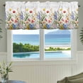 thumbnail image 3 of Wildflower Floral Valances for Windows Multicolor Spring Flower Leaves Rustic Rod Pocket Curtain Valance Window Treatment Short Curtains for Kitchen Living Room, 58"x16", 3 of 9