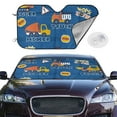 thumbnail image 2 of Balery Construction Vehicles Windshield Sun Shade, Car Front Window Sunshade Cover ,Automotive Interior Portected Blocks Uv Rays For Car Pickup Truck Suv Accessories- Medium, 2 of 7