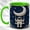 Green, variant on Moon Swing Astronaut Coffee Mug, Starry Space Mug, Ceramic 11 oz