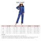 thumbnail image 5 of Conjunto de pijama para mujer, 2 piezas, ropa de estar por casa, manga larga, top, pantalones, ropa de poliéster, azul lago XXL, 5 of 5