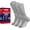 3 Pairs Grey, variant on Diamond Star Unisex Diabetic Loose Top Therapeutic Anti Slip-Non Skid Gripper Soft Cotton Full Cushioned Crew Socks (Black - 3 Pairs, Socks Size 9-11, Fit Women's Shoe Size 5-10)