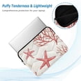 thumbnail image 2 of FORMRS 15-15.6 inch Laptop Sleeve Case Soft Carrying Quilted Computer Bag Cover, White Starfish, 2 of 7