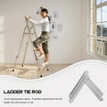 thumbnail image 5 of Aluminum Alloy Ladder Hinges with Buckle Connector for Attic Stairs Silver 2pcs, 5 of 6