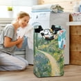thumbnail image 5 of Yayeee Freestanding Laundry Hamper with Handle Collapsible Large Storage Basket for Clothes, Art Garden Scene, 5 of 7