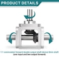 thumbnail image 3 of Gear Box 90 Degree Right Angle Bevel Gearbox 1:1 Forward Double Output Shaft 1 Module 20 Teeth Bevel Gear Aluminum Frame Simple Mechanical DIY Module 10mm Shaft85x71.5x30mm(LxWxH), 3 of 6