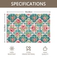 thumbnail image 3 of Placemat, Pioneer Flower Floral Print Pattern Place Mats Table Mat Set Of 2, PVC Washable Placemats for Party Kitchen Dining Decoration, 18x12 Inch, Fade Resistant, 3 of 6