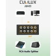 thumbnail image 7 of Cubilux AS-R1 4-Way Audio Splitter Box - 4-Channel Stereo RCA Splitter - Aluminum Alloy (1 in 4 Out), 7 of 7