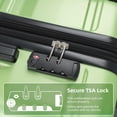 thumbnail image 2 of Luggage Suitcase Sets Expandable ABS Durable Suitcase Sets 4 Spinner Wheels TSA Lock 3pcs Clearance Luggage Set 20''24''28'' Orange, 2 of 10