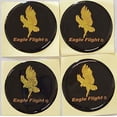 thumbnail image 1 of LAICAIW OEGF53-BG SET EAGLE FLIGHT Gold Wheel Rim Center Hub Cap Sticker Decal 2" (53MM), 1 of 1