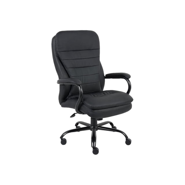 Boss Office Products Heavy Duty Double Plush CaressoftPlus Chair-400 Lbs, Black