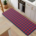thumbnail image 5 of Red Blue Checkered Pattern Kitchen Rug Mat,Kitchen Runner Rugs Non Skid Washable,Decorative Kitchen Floor Mats for Kitchen,Sink,Laundry,17"x47.2", 5 of 7