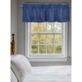 thumbnail image 3 of Valances for Windows Navy Blue Linen Rod Pocket Cafe Window Treatments Valance Curtains for Kitchen Bathroom Laundry Basement Windows 60"x18", 3 of 9