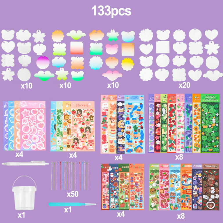 23 Pcs Guka Sticker Set Creative Diy Keychain Girls Kawaii Pendant Making  Kit with Acrylic Guka Arts and Craft Supplies - AliExpress