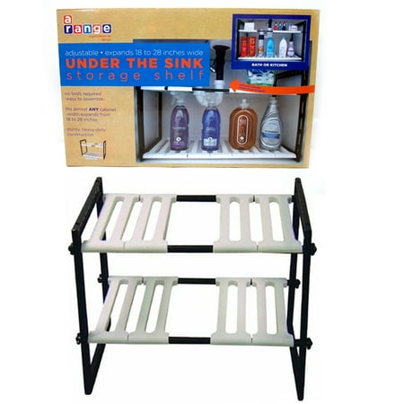 2 Tier Expandable Adjule Under Sink Shelf Organizer Unit Kitchen 2 Tier Expandable Adjule Under Sink Shelf Organizer Unit Kitchen Shelves New