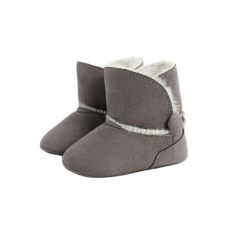 

Licupiee Baby Newborn Warm Winter Booties Christmas Socks Cute Bow Fleece Snow Boot Soft Boys Girls Anti-Slip Crib