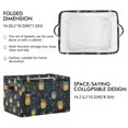 thumbnail image 2 of Yayeee 2 Pack Canvas Storage Basket with Handles for Shelves Fabric Bins Closet Organizer, Orange Fireflies Pattern, 2 of 8