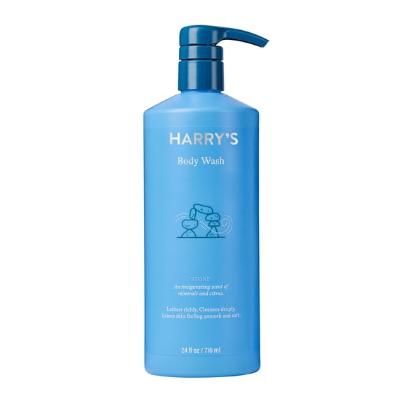 Harry's Men's Cleansing Body Wash, Stone Scent, 24 fl oz Pump Bottle