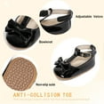 thumbnail image 6 of Bonario Baby Girls Shoes Infant Mary Jane Bowknot Soft Sole PU Leather Newborn First Walker Cirb Shoes, 6 of 8