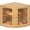 Natural Bamboo, variant on Double Layers Bamboo Corner Bread Box for Kitchen Counter, Vintage Wooden Large Capacity Bamboo Bread Food Storage Bin (Vintage Black)