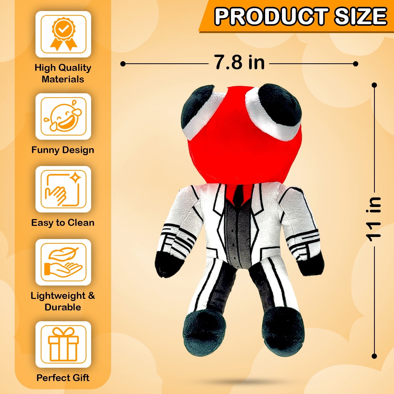 TwCare, Rainbow Friends Red Plush Toy, 11 inch, Soft Stuffed