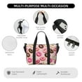 thumbnail image 3 of Travel Duffle Bag Pink Brown White Donut Print Travel Tote Bags Carry on Luggage Waterproof Weekender Bags with Top Handle Adjustable Shoulde Strap for Travel Gym, 3 of 5