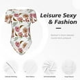 thumbnail image 6 of Naloa Rose Flowers Women's Short-Sleeved Onesie, One-Piece Swimsuit for Parties, dates, clubs - XX-Large, 6 of 9