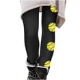 thumbnail image 4 of Sakmal High Waisted Leggings Women Trendy Soft Stretchy Black Yoga Pants Baseball Print Gym Long Leggings, 4 of 4