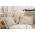 thumbnail image 2 of Fennco Styles Classic Hemstitched Linen Blend Solid Color Decorative Throw Pillow, 2 of 4
