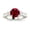 Platinum, variant on Channel Set 3 Three Stone Diamond Engagement Ring with a 1 Carat Ruby Heirloom Quality Center Platinum Size: 5