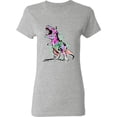 thumbnail image 3 of Inktastic Graffiti Paint Splatter T-rex Women's T-Shirt, 3 of 5
