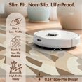 thumbnail image 6 of Design&I 8'x10' Washable Area Rug Beige Geometric Cream Motifs Minimalist Plush Neutral Greige for Living Room, Family Extra Large Skid-Resistant Low Profile, 6 of 7