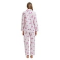 thumbnail image 5 of GLOBAL 100% Cotton Pajamas for Women Notch Collar Pjs Cozy Button Down Homewear with Pockets, Spring & Summer, 2-Piece, Sizes S to 3X, 5 of 6