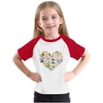 thumbnail image 1 of RXIRUCGD 2025 Vêtements d'Été pour Enfants Tout-Petits Garçons Filles Mode Mignon Col Rond Imprimé Manches Courtes Haut, 1 of 6