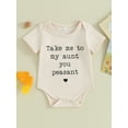 thumbnail image 2 of CIYCuIT Baby Girls Boys Summer Romper Short Sleeve Letter Print Jumpsuit Newborn Infant Casual Crew Neck T-shirt Bodysuit 3M 6M 12M 18M, 2 of 9