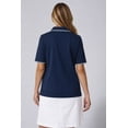 thumbnail image 4 of Jessica London Women's Plus Size Stretch Cotton Polo Tee, 4 of 6